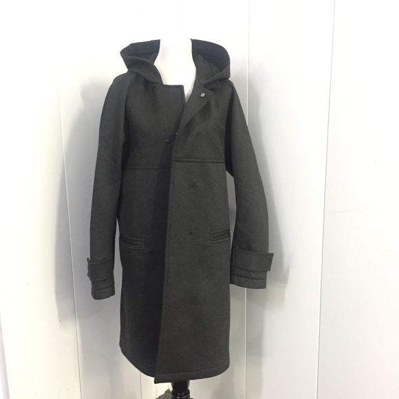 Theoryダークグレー ジャケット Theory Neoprene Black/Gray Twill Hooded jacket